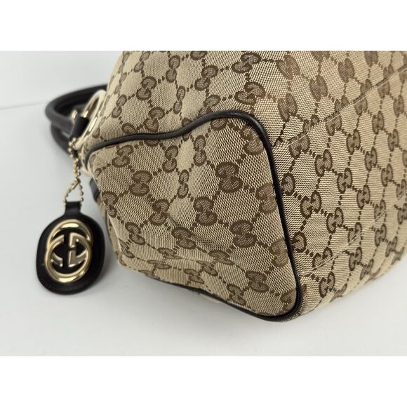 Gucci Medium Sukey Tote GG Monogram Dark Brown R-1 - Picture 7 of 16